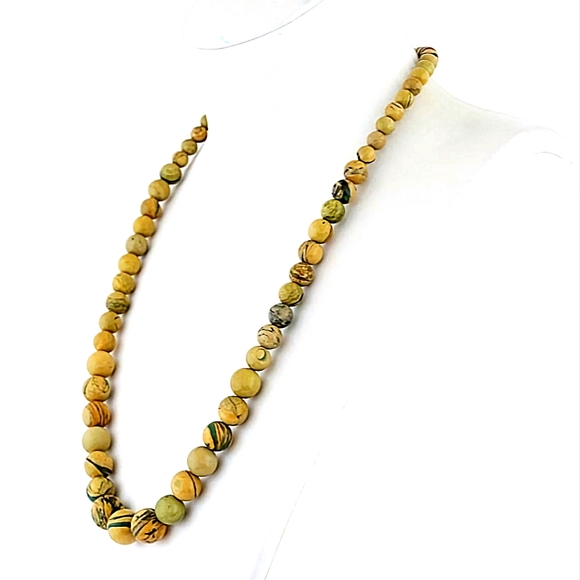 NWT RARE MUSCOVITE BEADED NECKLACE IN RHODIUM OVER STERLING SILVER - Picture 3 of 7